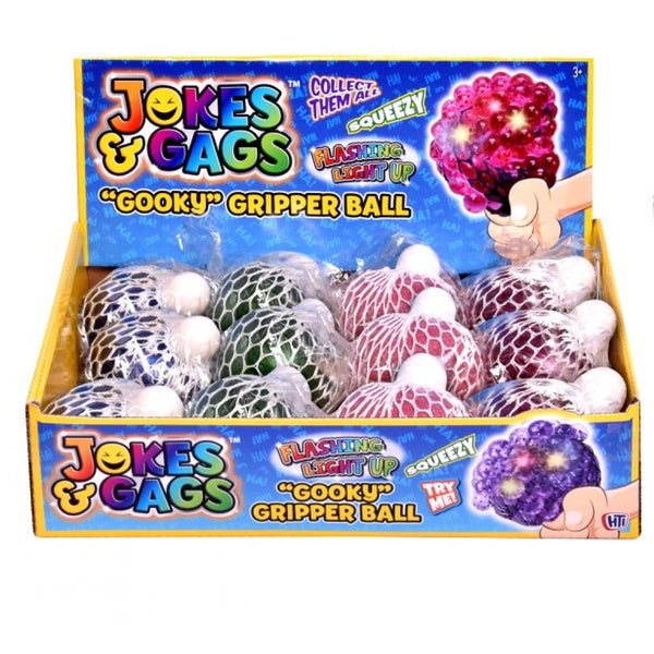 Mesh Squish Ball - Flashing Gooky Gripper Ball