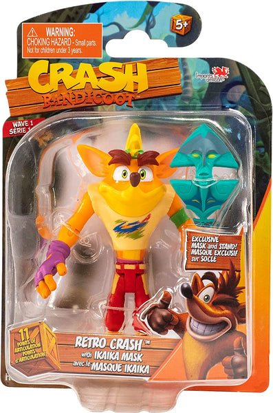 Crash Bandicoot Action Figures With Ika Ika Mask