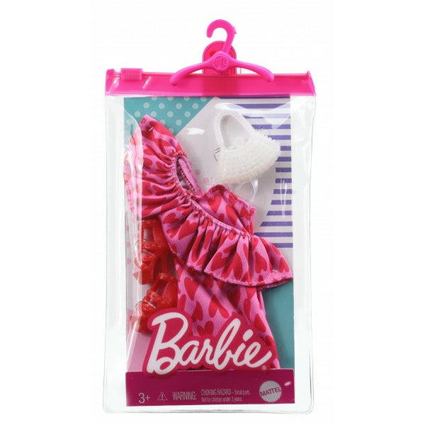 Barbie Fashion Accessories - Barbie Outfit Pink Dress with Hearts