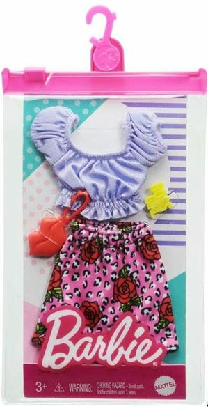 Barbie Fashion Accessories - Barbie Outfit Purple Top and Skirt