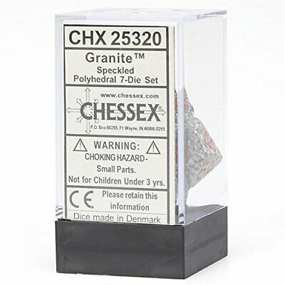 Chessex 25320 Speckled Polyhedral 7 Dice Set - Granite
