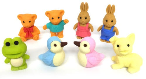 Iwako Cute Animals Japanese Puzzle Erasers