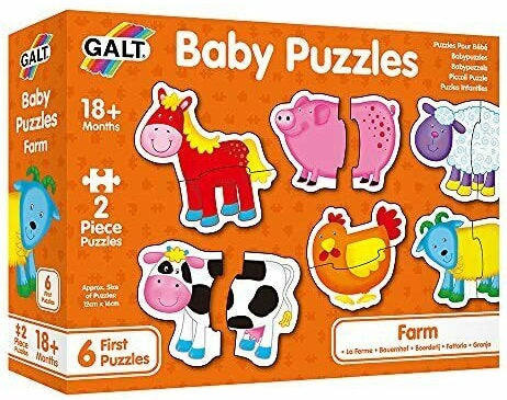 Galt Farm Animals 6 two piece Baby Puzzles
