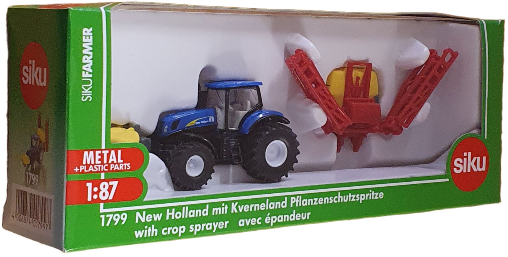Modèle Réduit SIKU 1/50 - Tracteur New Holland T7070 Avec Réservoir - Boîte Fermée - Occasion