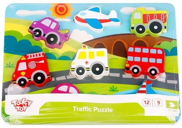 Tooky Toy - Chunky Puzzle - Transportation